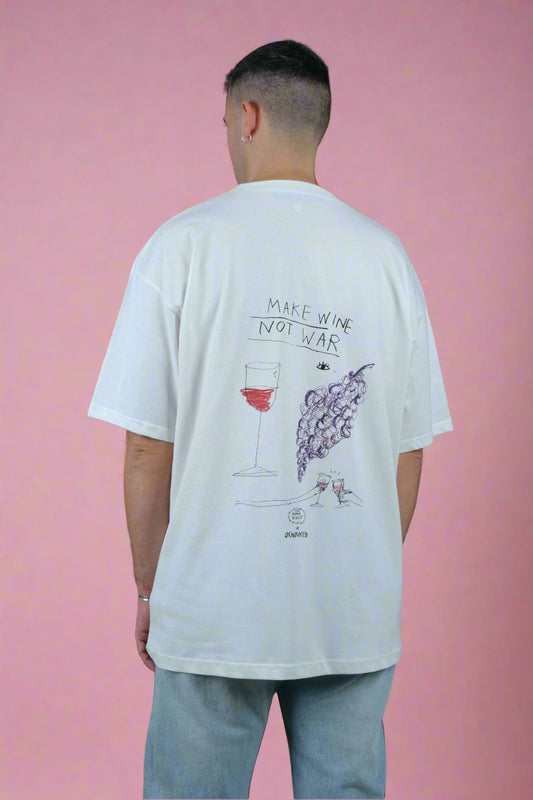 ”Make Wine, Not War” — Oenovated Collab T-shirt